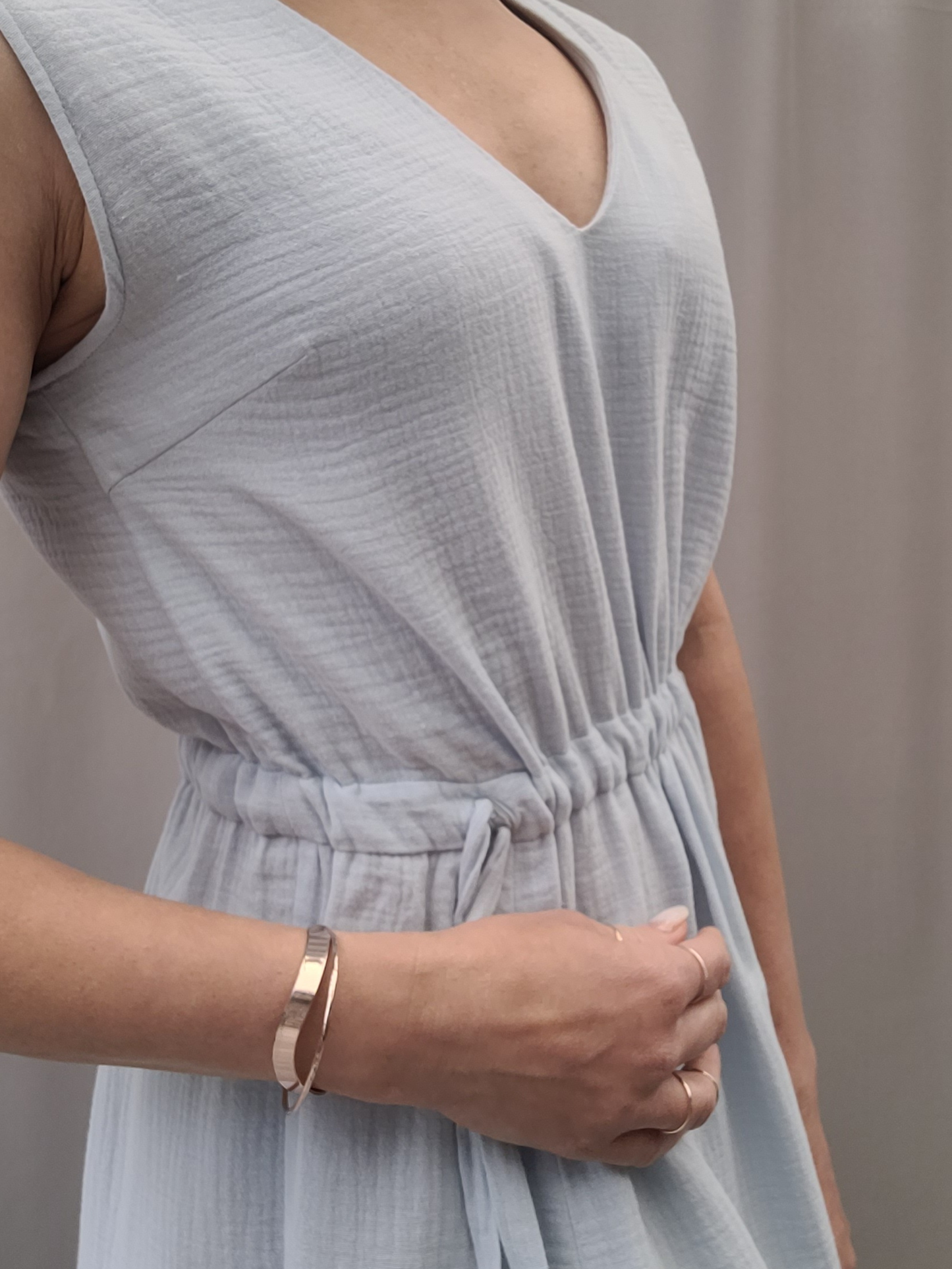 Schnittmuster Maxikleid Sommerkleid mit Schlitz und V-Ausschnitt  PDF Schnittmuster