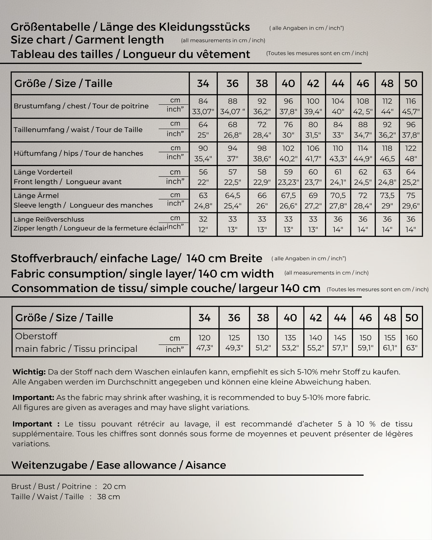 Schnittmuster Pullover mit Reißverschluss Stehkragen PDF Schnittmuster Sweater