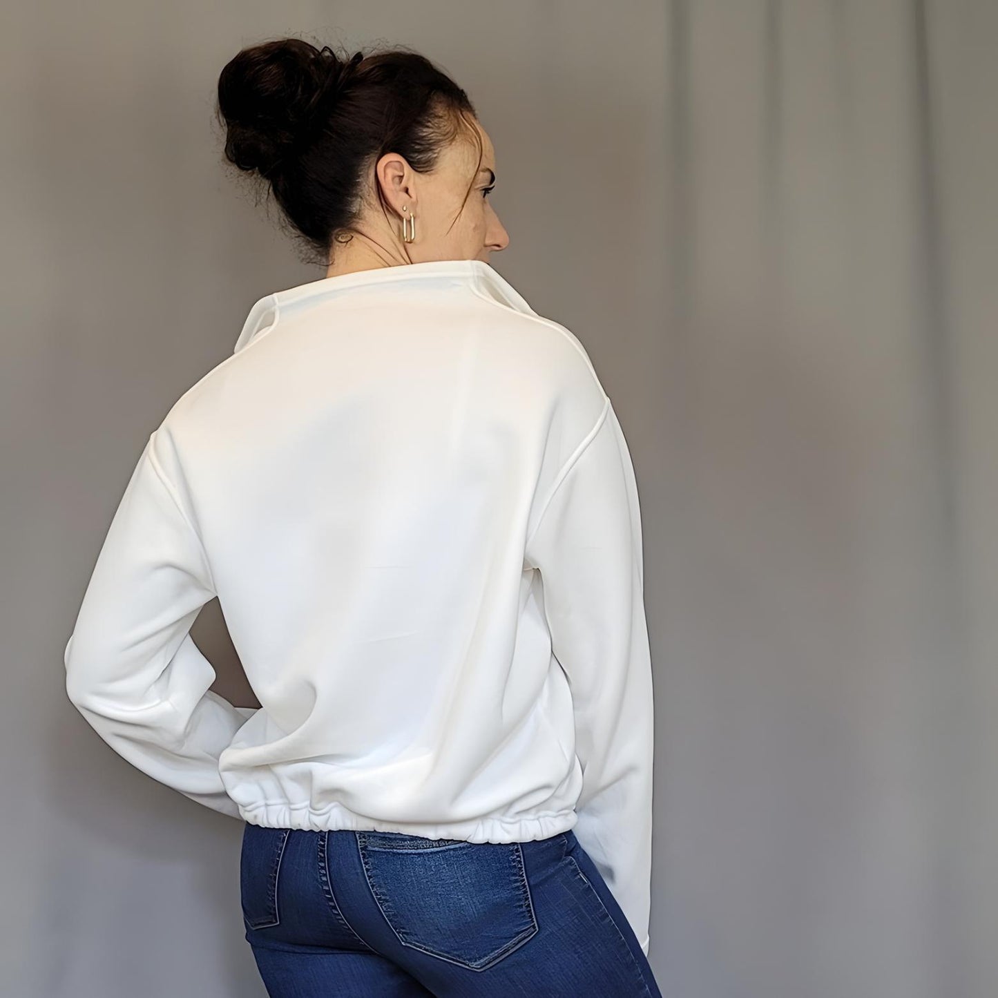 Schnittmuster Pullover mit Reißverschluss Stehkragen PDF Schnittmuster Sweater