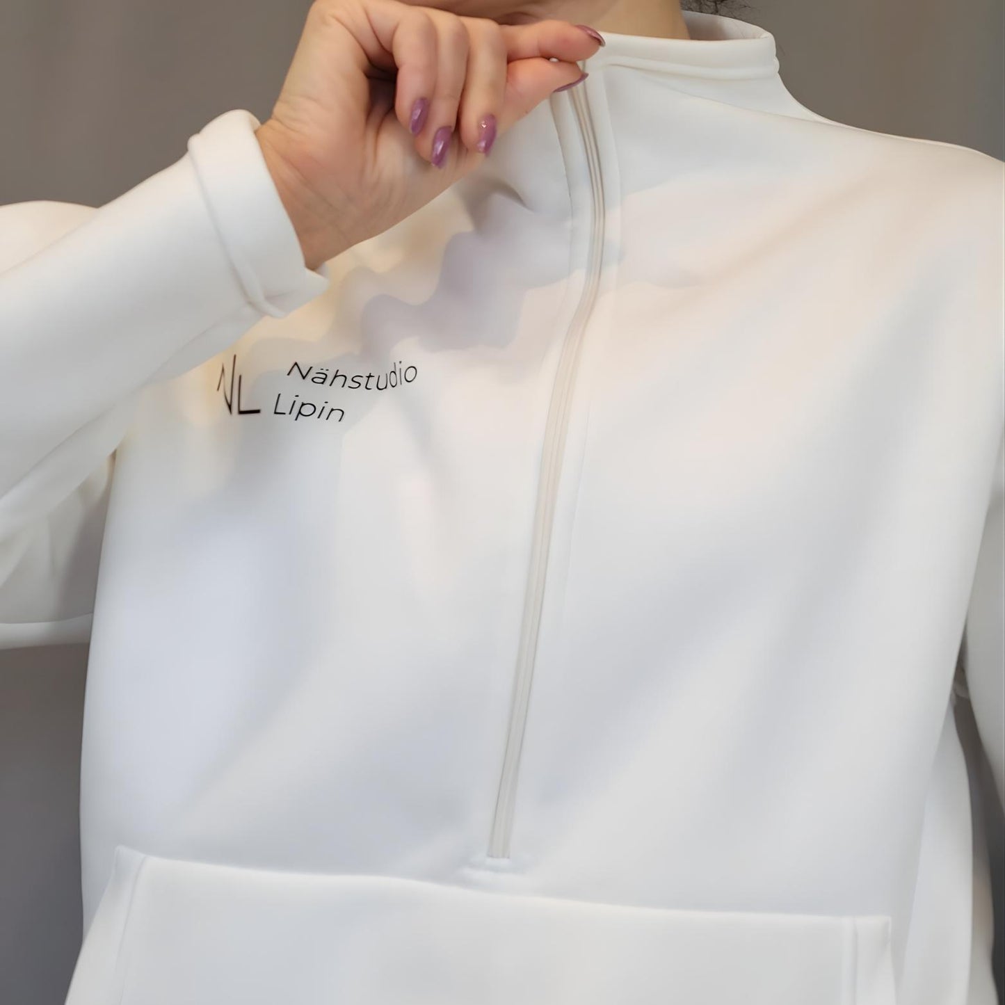 Schnittmuster Pullover mit Reißverschluss Stehkragen PDF Schnittmuster Sweater