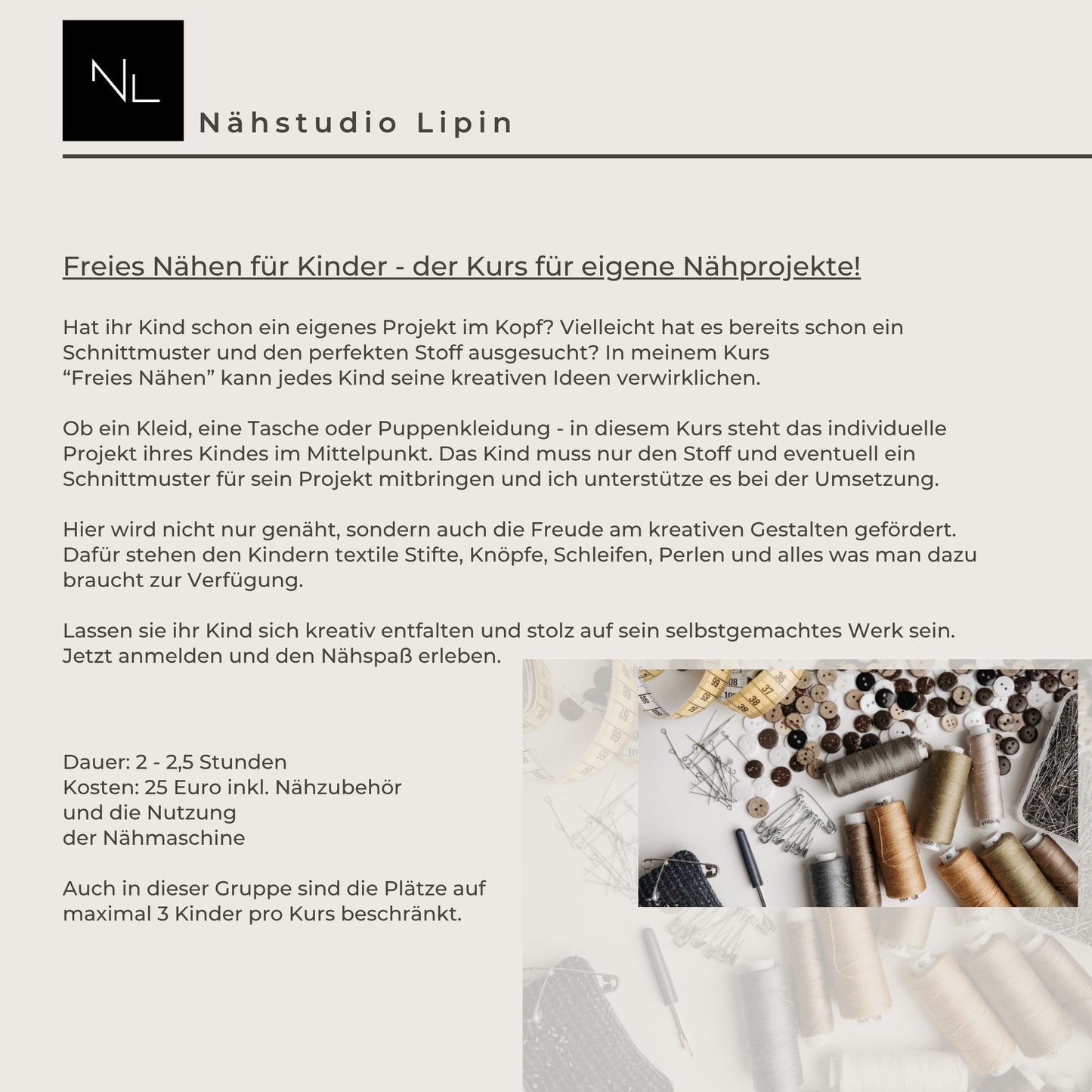 Nähkurs für Fortgeschrittene Juni
