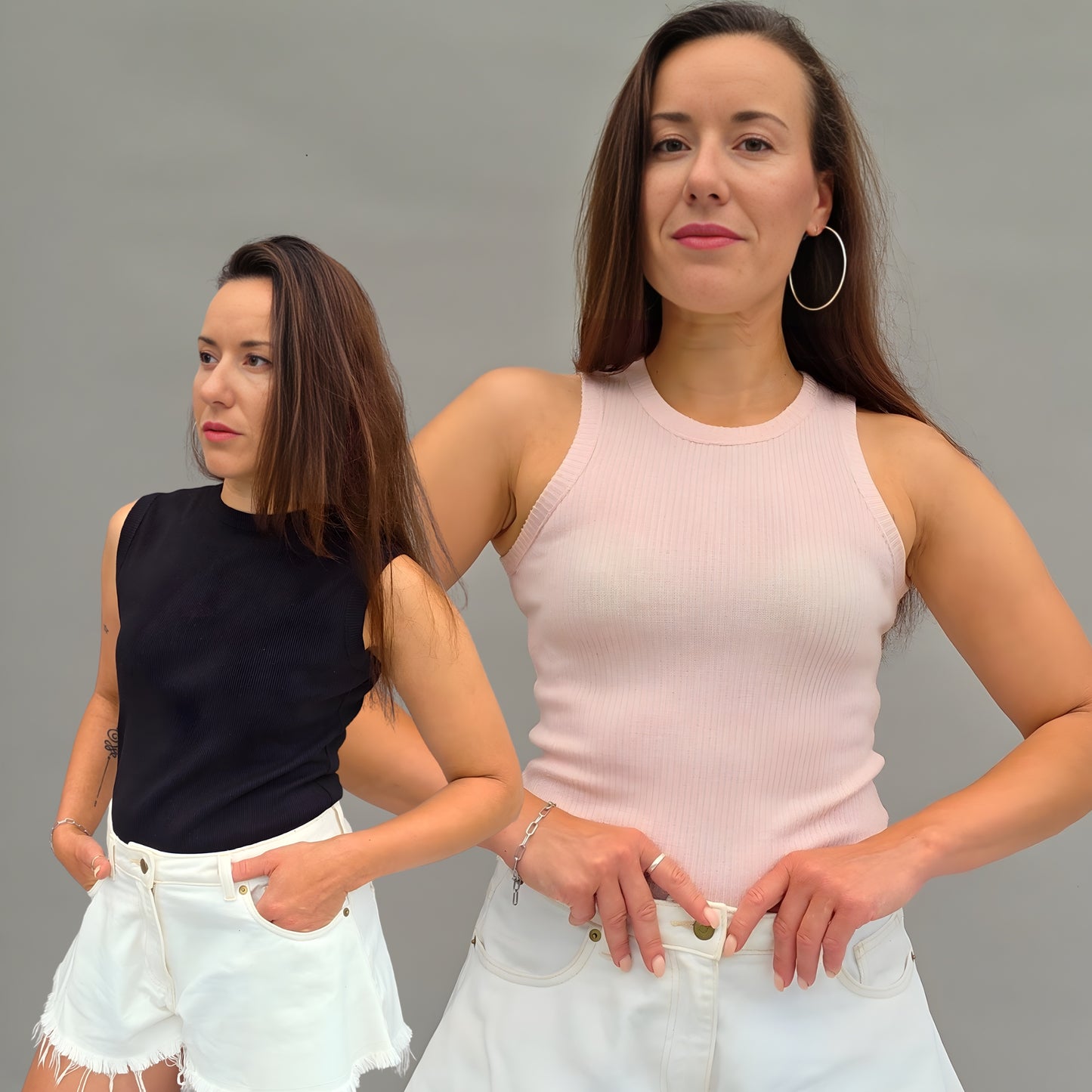 Tanktop, Croptop, ärmelloses Top in 2 Varianten, PDF-Schnittmuster mit Beamerdateien und Ebenen