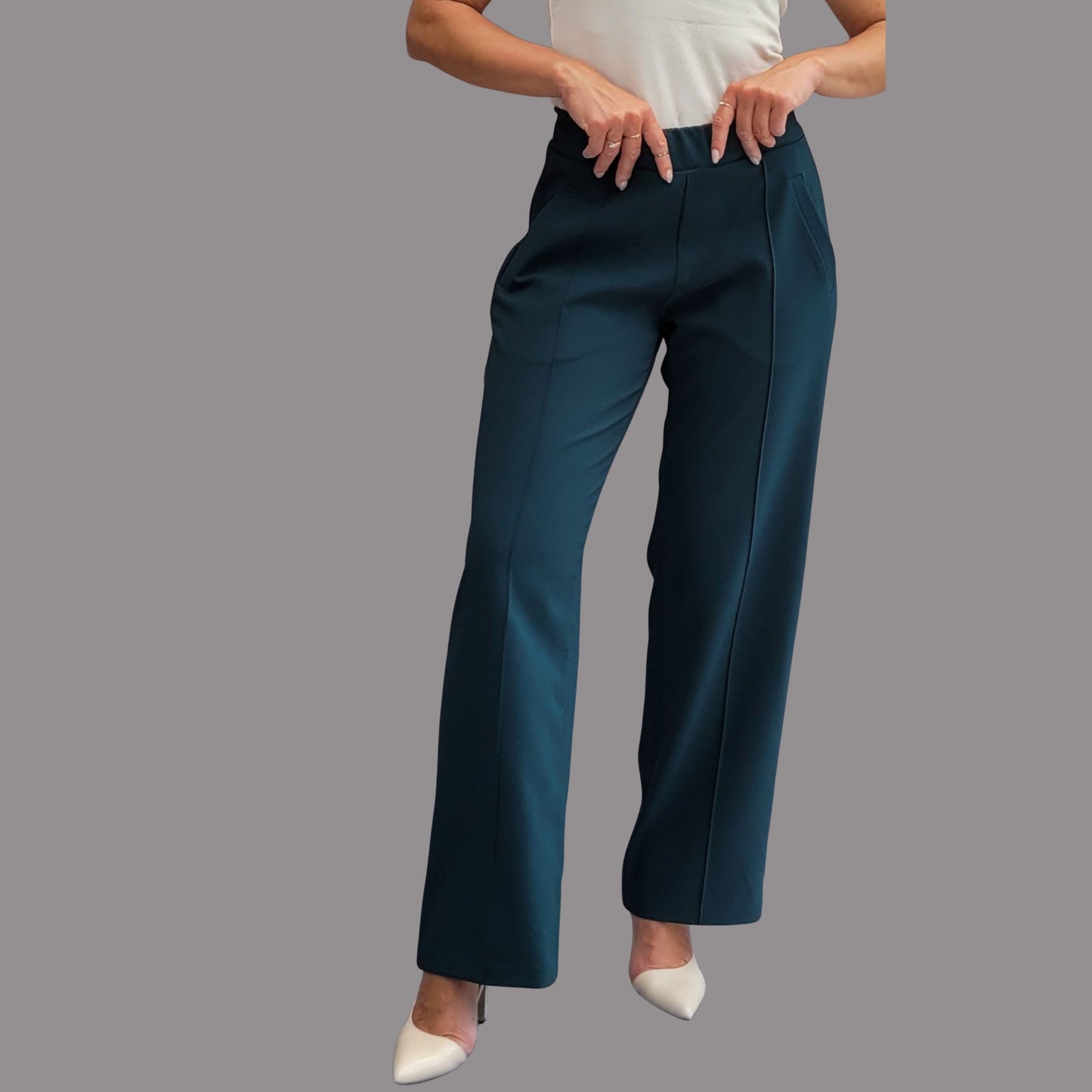 Schnittmuster Hose – Weite, elegante Hose mit Paspeltaschen und Bundfalten