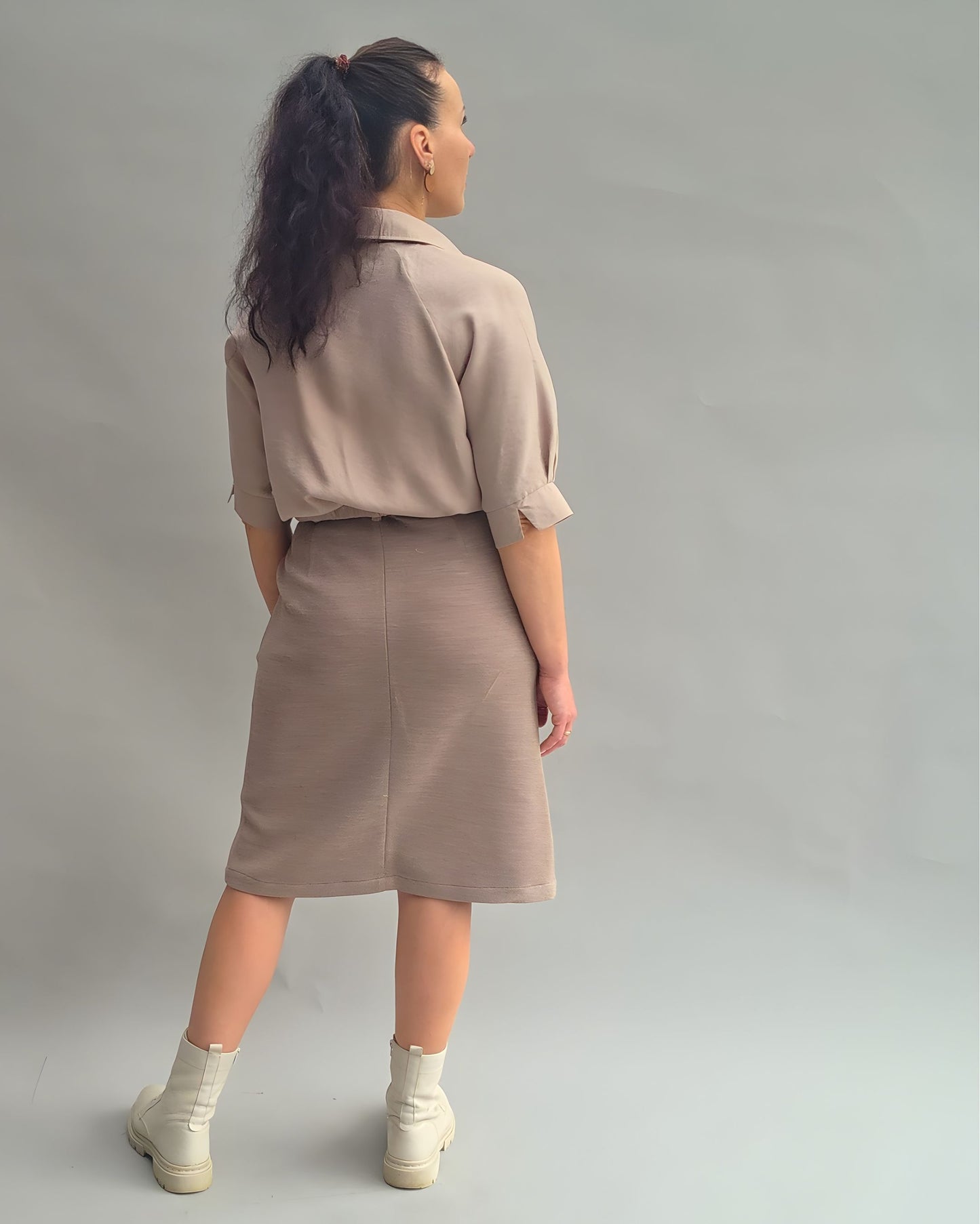 PDF Schnittmuster Rock A-Linie Schlitz  Damenrock mit Schlitz klassischer eleganter Rock mit Taschen